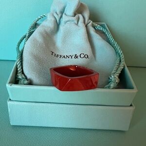 🌸🌸 RARE Tiffany & Co. Gehry Red Jasper Torque Ring
